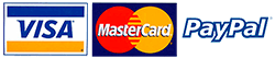 Aceptamos Paypal, Visa, Mastercard y más tarjetas.