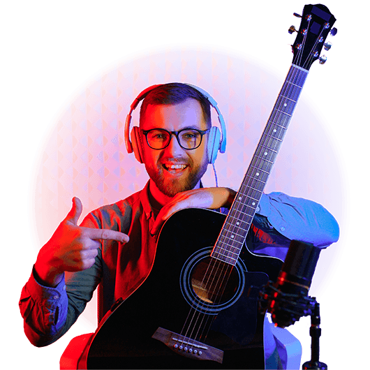 Content Creator using Vogum to create a great looking guitar chord.