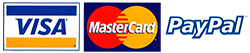 We accept Paypal, Visa and Mastercard (and other cards).